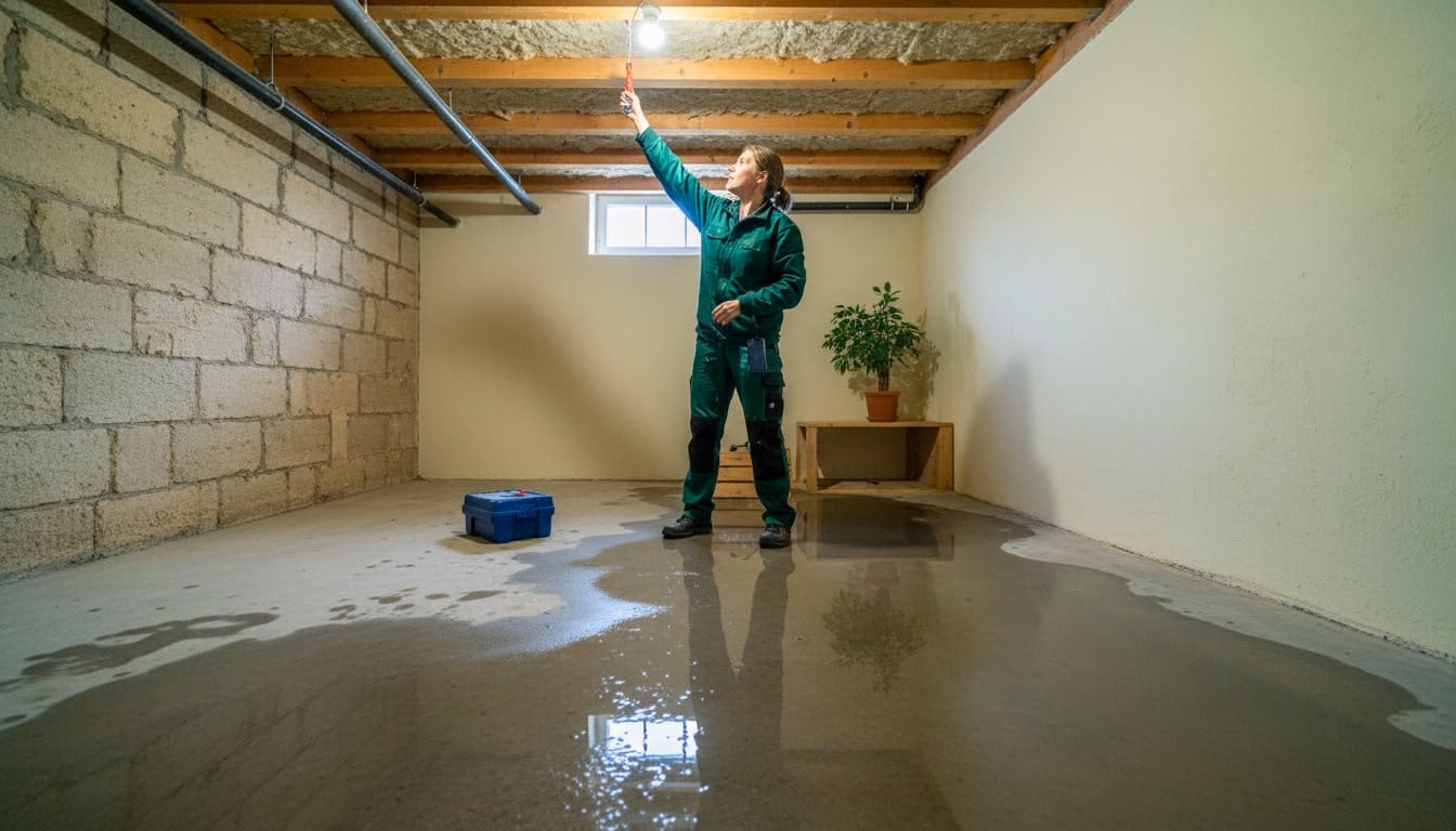 Verwalterin schließt im überfluteten Keller den Hauptabsperrhahn